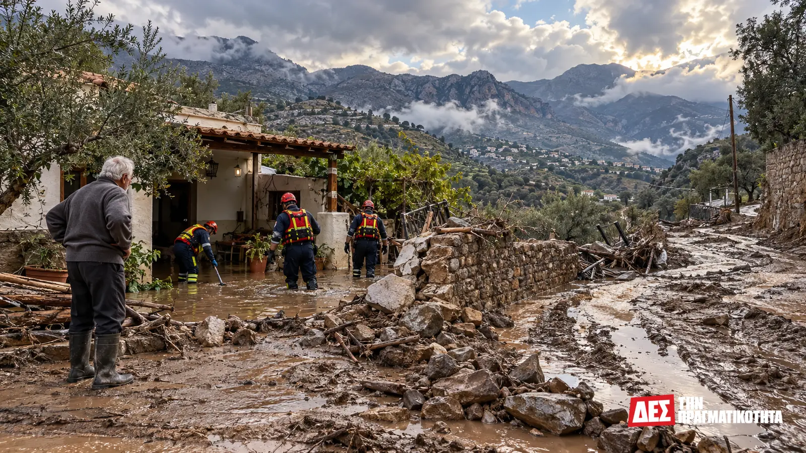 Ακραίο καιρικό φαινόμενο στην Κρήτη: 840 χιλιοστά βροχής και οι ευθύνες μετά τη λάσπη · πλημμυρισμένο κρητικό χωριό και συνεργεία αποκατάστασης · Δες την Πραγματικότητα Ακραίο καιρικό φαινόμενο στην Κρήτη: 840 χιλιοστά βροχής και οι ευθύνες μετά τη λάσπη · πλημμυρισμένο κρητικό χωριό και συνεργεία αποκατάστασης · Δες την Πραγματικότητα