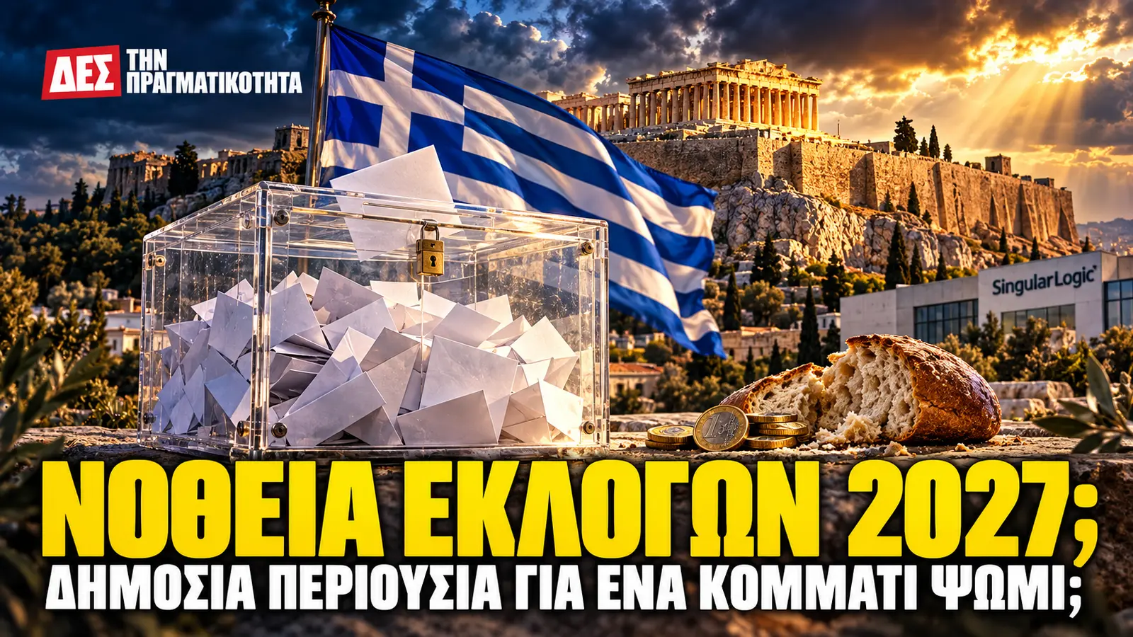 Εκλογές 2027: το ξεπούλημα 27 πωλητηρίων και η σκιά πάνω από τη SingularLogic · Κεντρική εικόνα · Δες την Πραγματικότητα Εκλογές 2027: το ξεπούλημα 27 πωλητηρίων και η σκιά πάνω από τη SingularLogic · Κεντρική εικόνα · Δες την Πραγματικότητα