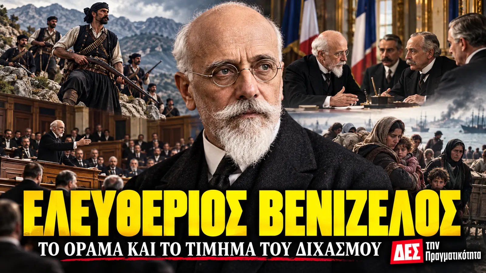 Ελευθέριος Βενιζέλος: ο άνθρωπος που μεγάλωσε την Ελλάδα και δεν μπόρεσε να ενώσει τους Έλληνες · Κεντρική εικόνα · Δες την Πραγματικότητα Ελευθέριος Βενιζέλος: ο άνθρωπος που μεγάλωσε την Ελλάδα και δεν μπόρεσε να ενώσει τους Έλληνες · Κεντρική εικόνα · Δες την Πραγματικότητα