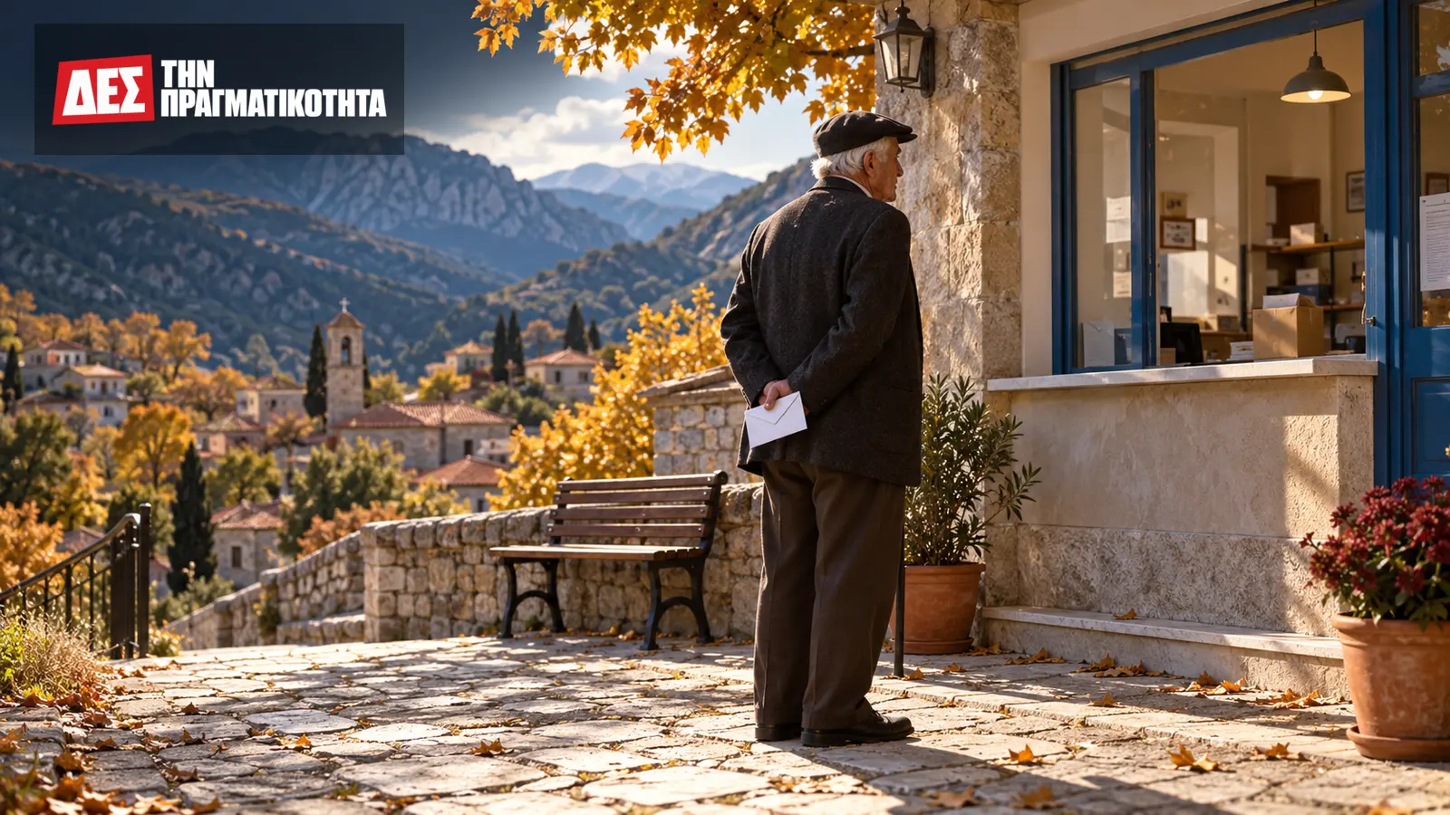 ΕΛΤΑ καθυστερήσεις: η επιστολή που αργεί και η περιφέρεια που περιμένει · Κάτοικος σε ταχυδρομικό σημείο, εικαστική αναπαράσταση · Δες την Πραγματικότητα ΕΛΤΑ καθυστερήσεις: η επιστολή που αργεί και η περιφέρεια που περιμένει · Κάτοικος σε ταχυδρομικό σημείο, εικαστική αναπαράσταση · Δες την Πραγματικότητα