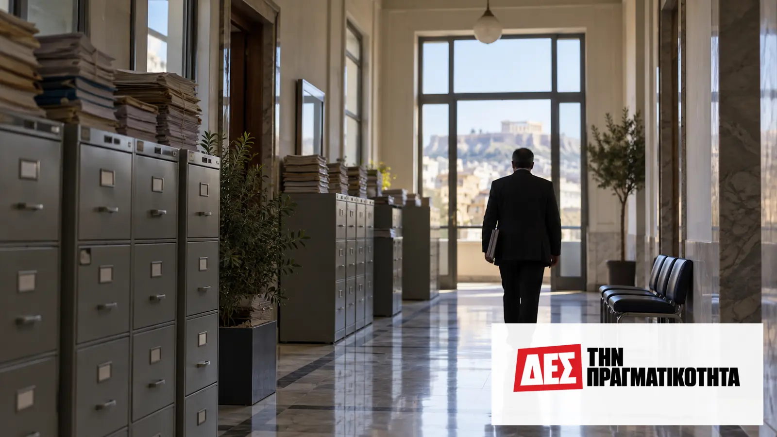 Φοροδιαφυγή και έλεγχοι: τι λέει πραγματικά ο νόμος για τις προθεσμίες · Άνδρας με κοστούμι διασχίζει διάδρομο υπηρεσίας με ντουλάπια αρχείων · Δες την Πραγματικότητα Φοροδιαφυγή και έλεγχοι: τι λέει πραγματικά ο νόμος για τις προθεσμίες · Άνδρας με κοστούμι διασχίζει διάδρομο υπηρεσίας με ντουλάπια αρχείων · Δες την Πραγματικότητα