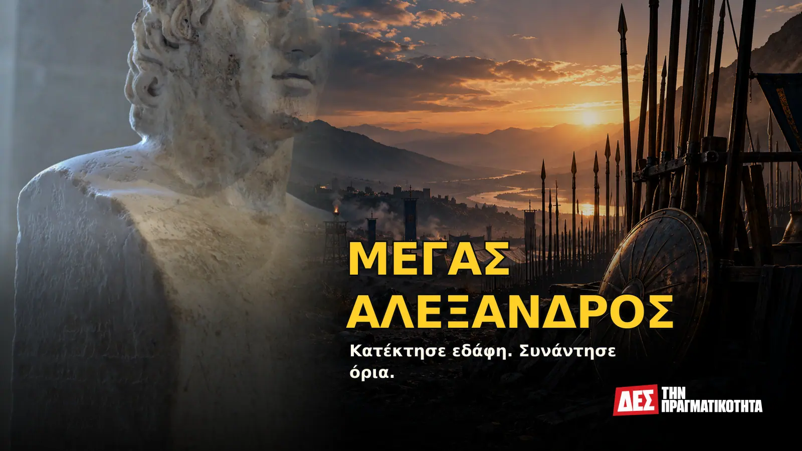 Μέγας Αλέξανδρος: οι μάχες, η στρατηγική και η αλήθεια πίσω από τον παγκόσμιο θρύλο · Προηγούμενο εξώφυλλο με ιστορικό τεκμήριο ή συμβολική σκηνή · Δες την Πραγματικότητα Μέγας Αλέξανδρος: οι μάχες, η στρατηγική και η αλήθεια πίσω από τον παγκόσμιο θρύλο · Προηγούμενο εξώφυλλο με ιστορικό τεκμήριο ή συμβολική σκηνή · Δες την Πραγματικότητα