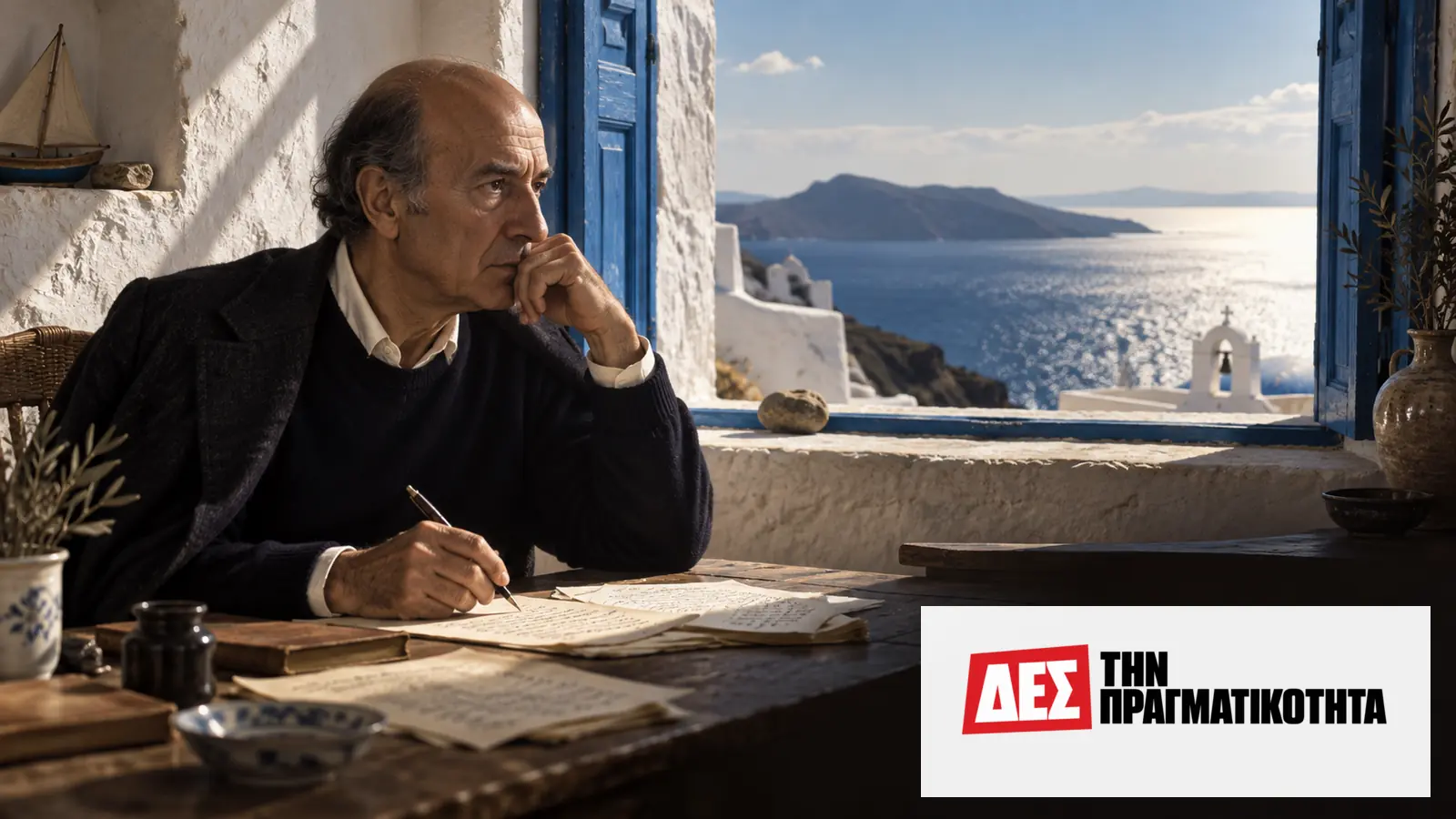 Οδυσσέας Ελύτης: ο ποιητής που έκανε το Αιγαίο γλώσσα ελευθερίας και κέρδισε το Νόμπελ · Προηγούμενη κεντρική εικόνα: εικαστική αναπαράσταση, όχι βεβαιωμένη όψη του προσώπου · Δες την Πραγματικότητα Οδυσσέας Ελύτης: ο ποιητής που έκανε το Αιγαίο γλώσσα ελευθερίας και κέρδισε το Νόμπελ · Προηγούμενη κεντρική εικόνα: εικαστική αναπαράσταση, όχι βεβαιωμένη όψη του προσώπου · Δες την Πραγματικότητα