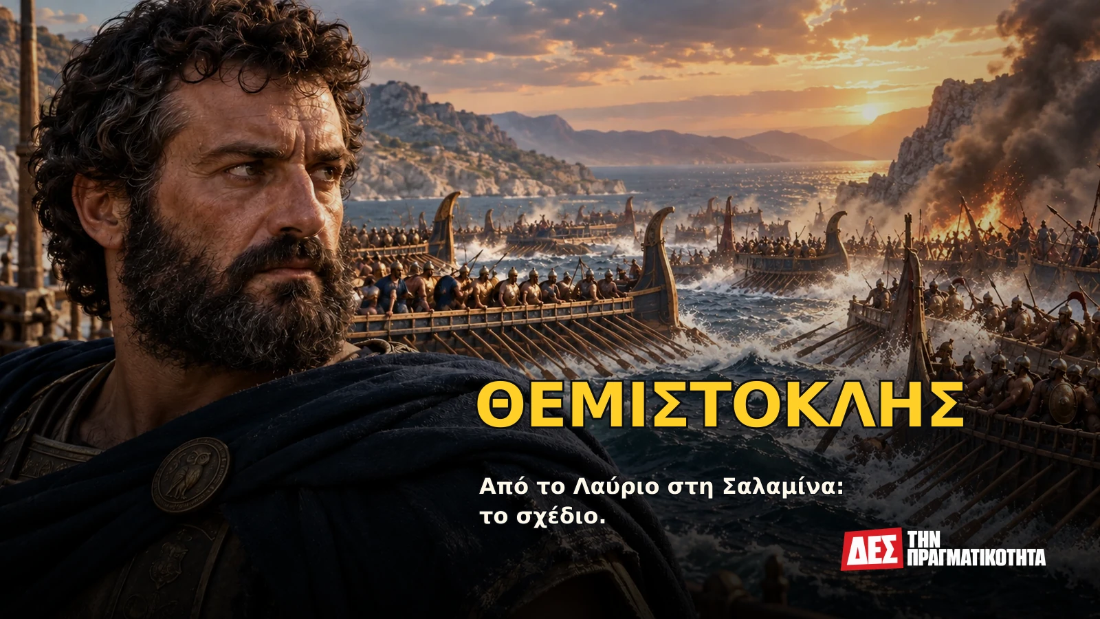 Θεμιστοκλής: εγκατέλειψε την Αθήνα, παγίδευσε τον Ξέρξη και έσωσε την Ελλάδα στη Σαλαμίνα · Υποθετική φωτορεαλιστική αναπαράσταση: ΘΕΜΙΣΤΟΚΛΗΣ, με σκηνές από τη ζωή · Δες την Πραγματικότητα Θεμιστοκλής: εγκατέλειψε την Αθήνα, παγίδευσε τον Ξέρξη και έσωσε την Ελλάδα στη Σαλαμίνα · Υποθετική φωτορεαλιστική αναπαράσταση: ΘΕΜΙΣΤΟΚΛΗΣ, με σκηνές από τη ζωή · Δες την Πραγματικότητα