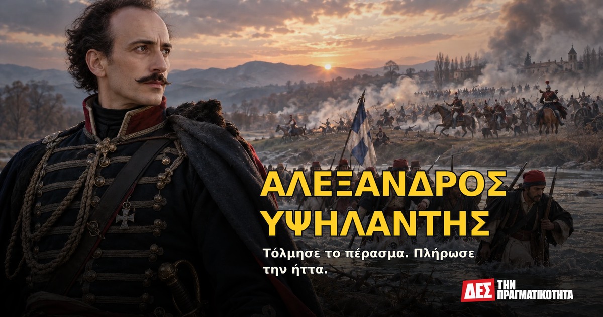 Αλέξανδρος Υψηλάντης: πέρασε τον Προύθο, έχασε το Δραγατσάνι και πλήρωσε το τίμημα · Υποθετική φωτορεαλιστική αναπαράσταση: ΑΛΕΞΑΝΔΡΟΣ ΥΨΗΛΑΝΤΗΣ, με σκηνές από τη ζωή · Δες την Πραγματικότητα Αλέξανδρος Υψηλάντης: πέρασε τον Προύθο, έχασε το Δραγατσάνι και πλήρωσε το τίμημα · Υποθετική φωτορεαλιστική αναπαράσταση: ΑΛΕΞΑΝΔΡΟΣ ΥΨΗΛΑΝΤΗΣ, με σκηνές από τη ζωή · Δες την Πραγματικότητα