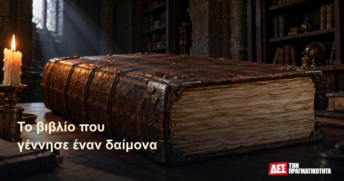 Η νύχτα που ο Διάβολος έγινε συγγραφέας · Εικαστική αναπαράσταση με τεχνητή νοημοσύνη, εμπνευσμένη από την υπόθεση · Δες την Πραγματικότητα Η νύχτα που ο Διάβολος έγινε συγγραφέας · Εικαστική αναπαράσταση με τεχνητή νοημοσύνη, εμπνευσμένη από την υπόθεση · Δες την Πραγματικότητα