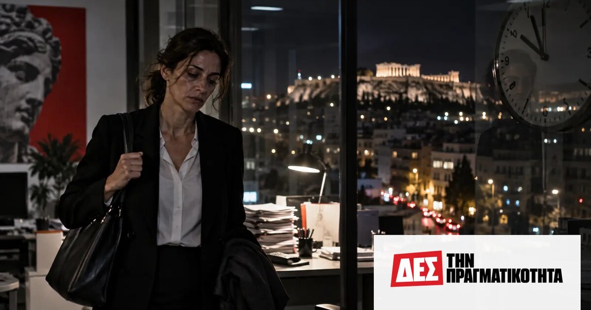 Η Ελλάδα δουλεύει περισσότερο στην ΕΕ: 39,6 ώρες την εβδομάδα και το τίμημα της εξάντλησης · Γυναίκα με τσάντα φεύγει από γραφείο αργά το βράδυ · Δες την Πραγματικότητα Η Ελλάδα δουλεύει περισσότερο στην ΕΕ: 39,6 ώρες την εβδομάδα και το τίμημα της εξάντλησης · Γυναίκα με τσάντα φεύγει από γραφείο αργά το βράδυ · Δες την Πραγματικότητα