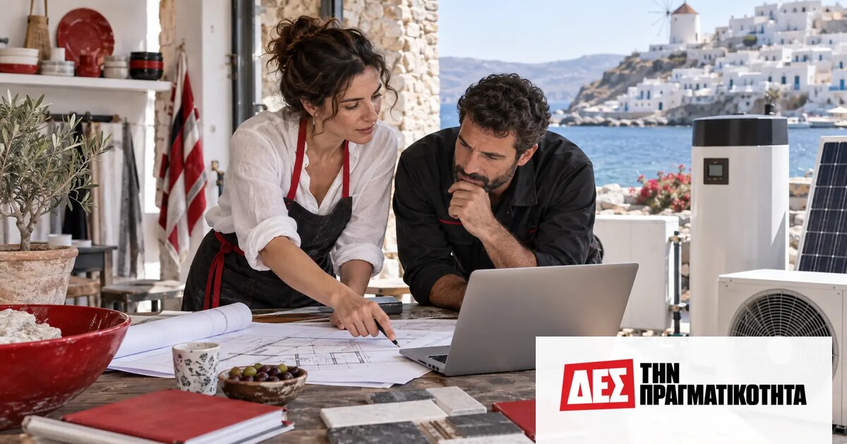 Επιδότηση 60% στο Νότιο Αιγαίο: έως 240.000 ευρώ για επενδύσεις μικρομεσαίων επιχειρήσεων · Δύο άνθρωποι εξετάζουν σχέδια και φορητό υπολογιστή σε κατάστημα · Δες την Πραγματικότητα Επιδότηση 60% στο Νότιο Αιγαίο: έως 240.000 ευρώ για επενδύσεις μικρομεσαίων επιχειρήσεων · Δύο άνθρωποι εξετάζουν σχέδια και φορητό υπολογιστή σε κατάστημα · Δες την Πραγματικότητα