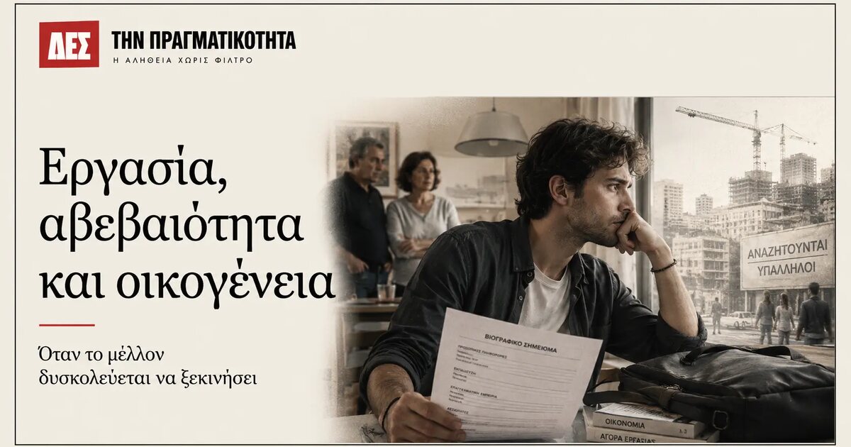 Ελλάδα 2025: δουλεύουμε περισσότεροι, αλλά παραμένουμε χαμηλά στην ευρωπαϊκή απασχόληση · Κεντρική εικόνα · Δες την Πραγματικότητα Ελλάδα 2025: δουλεύουμε περισσότεροι, αλλά παραμένουμε χαμηλά στην ευρωπαϊκή απασχόληση · Κεντρική εικόνα · Δες την Πραγματικότητα