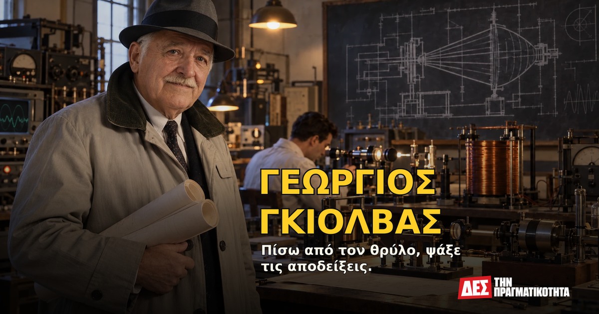 Γεώργιος Γκιόλβας: οι μυστικές εφευρέσεις, οι ΕΛ και η Ελλάδα που έμεινε πίσω · Υποθετική φωτορεαλιστική αναπαράσταση: ΓΕΩΡΓΙΟΣ ΓΚΙΟΛΒΑΣ, με σκηνές από τη ζωή · Δες την Πραγματικότητα Γεώργιος Γκιόλβας: οι μυστικές εφευρέσεις, οι ΕΛ και η Ελλάδα που έμεινε πίσω · Υποθετική φωτορεαλιστική αναπαράσταση: ΓΕΩΡΓΙΟΣ ΓΚΙΟΛΒΑΣ, με σκηνές από τη ζωή · Δες την Πραγματικότητα
