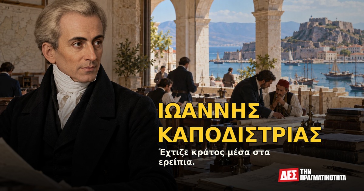 Ιωάννης Καποδίστριας: ο κυβερνήτης που έχτισε κράτος από τα ερείπια και δολοφονήθηκε πριν το ολοκληρώσει · Υποθετική φωτορεαλιστική αναπαράσταση: ΙΩΑΝΝΗΣ ΚΑΠΟΔΙΣΤΡΙΑΣ, με σκηνές από τη ζωή · Δες την Πραγματικότητα Ιωάννης Καποδίστριας: ο κυβερνήτης που έχτισε κράτος από τα ερείπια και δολοφονήθηκε πριν το ολοκληρώσει · Υποθετική φωτορεαλιστική αναπαράσταση: ΙΩΑΝΝΗΣ ΚΑΠΟΔΙΣΤΡΙΑΣ, με σκηνές από τη ζωή · Δες την Πραγματικότητα