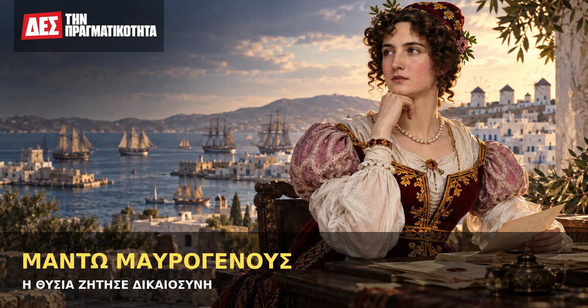 Μαντώ Μαυρογένους: η περιουσία στον Αγώνα και η μάχη για τα δικαιώματα · Πορτρέτο κατά Friedel, εικαστική αναπαράσταση · Δες την Πραγματικότητα Μαντώ Μαυρογένους: η περιουσία στον Αγώνα και η μάχη για τα δικαιώματα · Πορτρέτο κατά Friedel, εικαστική αναπαράσταση · Δες την Πραγματικότητα