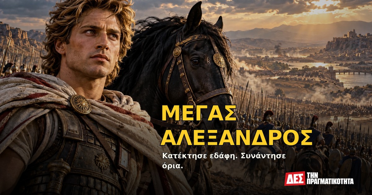 Μέγας Αλέξανδρος: οι μάχες, η στρατηγική και η αλήθεια πίσω από τον παγκόσμιο θρύλο · Υποθετική φωτορεαλιστική αναπαράσταση: ΜΕΓΑΣ ΑΛΕΞΑΝΔΡΟΣ, με σκηνές από τη ζωή · Δες την Πραγματικότητα Μέγας Αλέξανδρος: οι μάχες, η στρατηγική και η αλήθεια πίσω από τον παγκόσμιο θρύλο · Υποθετική φωτορεαλιστική αναπαράσταση: ΜΕΓΑΣ ΑΛΕΞΑΝΔΡΟΣ, με σκηνές από τη ζωή · Δες την Πραγματικότητα