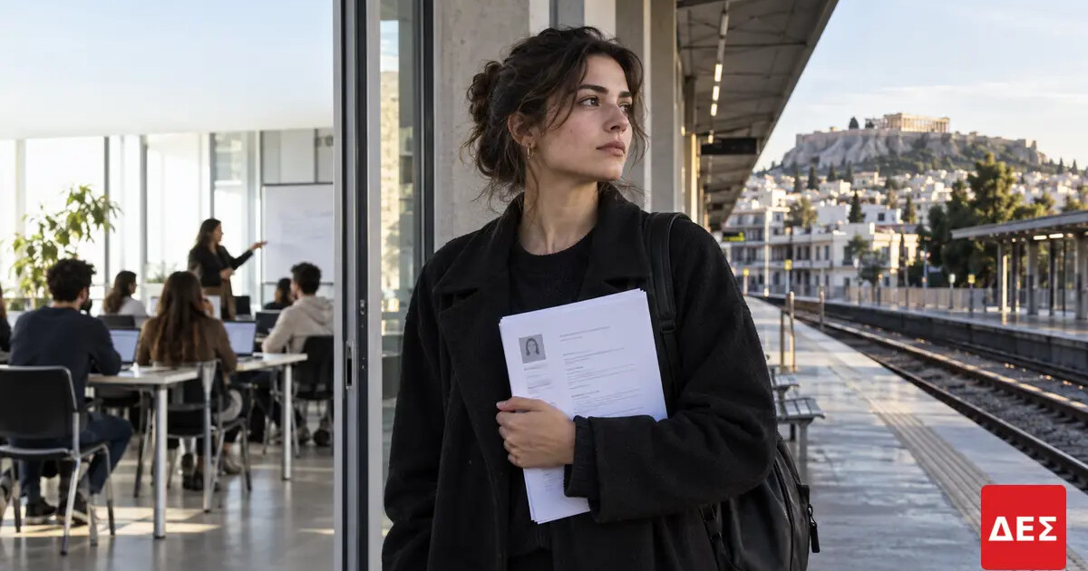 Νέοι εκτός εργασίας και εκπαίδευσης: η Ελλάδα στο 13,6% και μια γενιά σε αναμονή · Νέα γυναίκα κρατά χαρτιά κοντά σε αποβάθρα, με καθισμένους ανθρώπους · Δες την Πραγματικότητα Νέοι εκτός εργασίας και εκπαίδευσης: η Ελλάδα στο 13,6% και μια γενιά σε αναμονή · Νέα γυναίκα κρατά χαρτιά κοντά σε αποβάθρα, με καθισμένους ανθρώπους · Δες την Πραγματικότητα