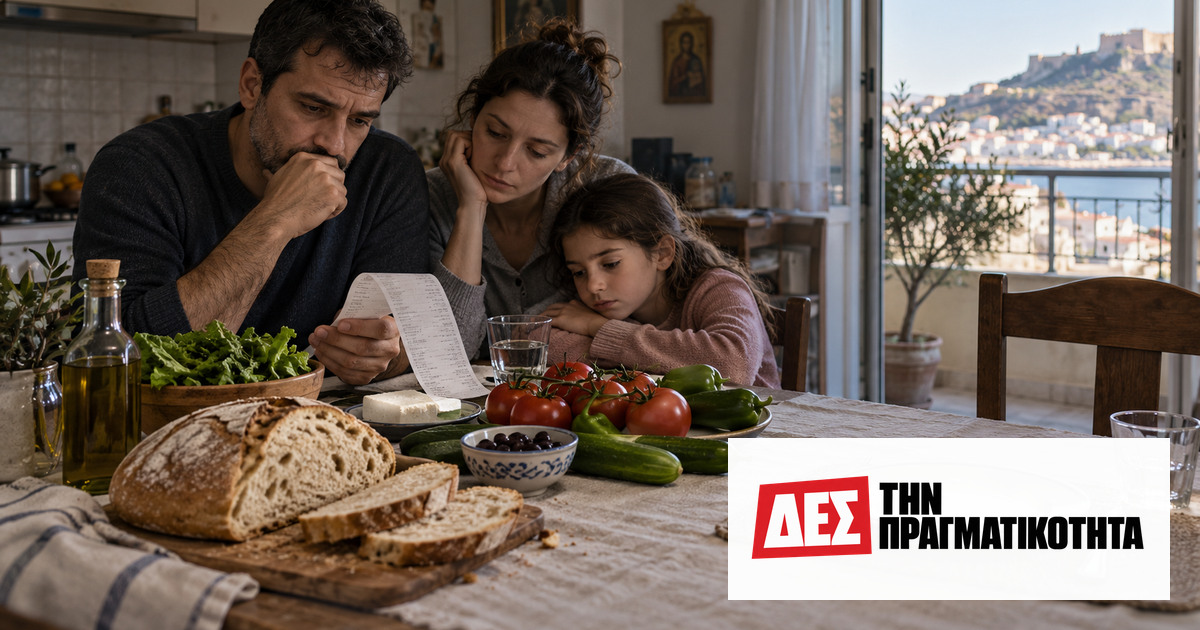 Το 54,4% για φαγητό και στέγη: τι αποκαλύπτει ο νέος προϋπολογισμός των φτωχότερων νοικοκυριών · Οικογένεια εξετάζει αποδείξεις γύρω από τραπέζι με τρόφιμα · Δες την Πραγματικότητα Το 54,4% για φαγητό και στέγη: τι αποκαλύπτει ο νέος προϋπολογισμός των φτωχότερων νοικοκυριών · Οικογένεια εξετάζει αποδείξεις γύρω από τραπέζι με τρόφιμα · Δες την Πραγματικότητα