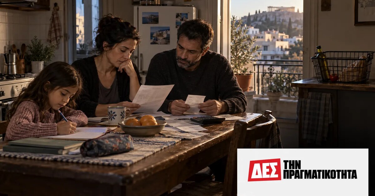 Παιδική στέρηση στην Ελλάδα: το 15,9% στερείται βασικά και το 42,9% μεγαλώνει σε συνωστισμένο σπίτι · Παιδί γράφει στο τραπέζι ενώ δύο ενήλικοι εξετάζουν έγγραφα δίπλα · Δες την Πραγματικότητα Παιδική στέρηση στην Ελλάδα: το 15,9% στερείται βασικά και το 42,9% μεγαλώνει σε συνωστισμένο σπίτι · Παιδί γράφει στο τραπέζι ενώ δύο ενήλικοι εξετάζουν έγγραφα δίπλα · Δες την Πραγματικότητα