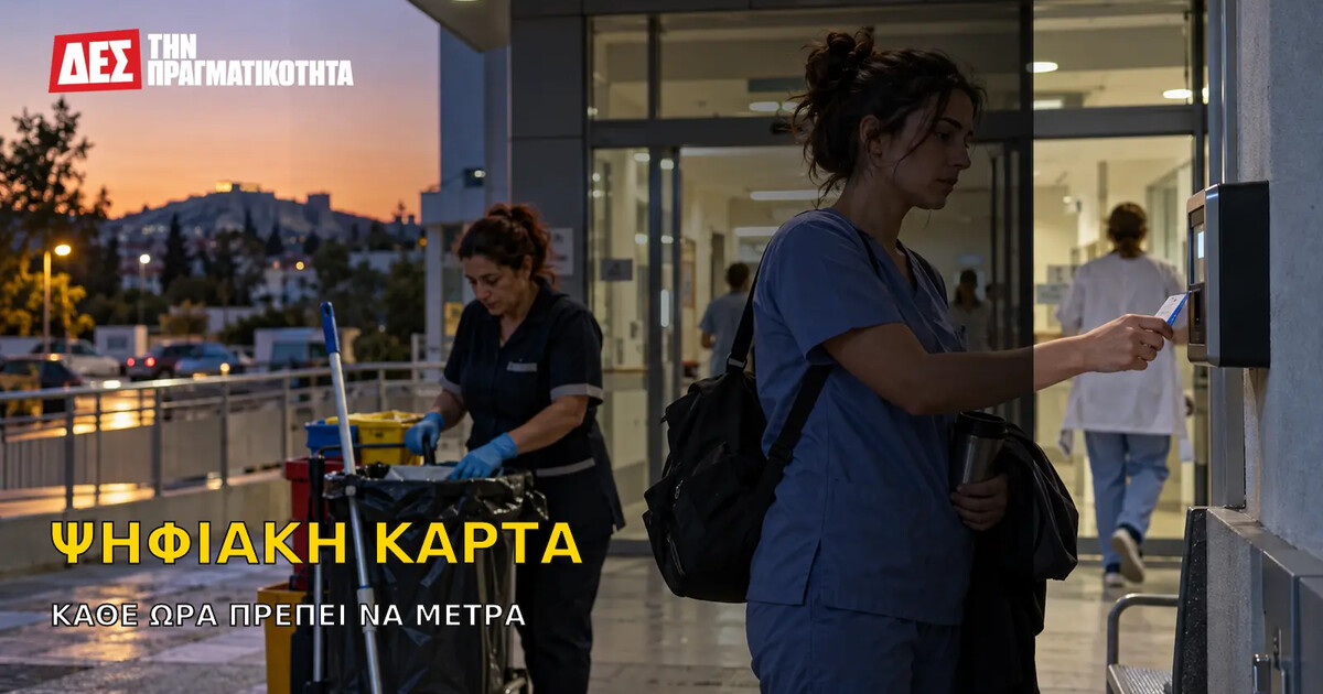 Ψηφιακή Κάρτα Εργασίας: 500.000 νέοι εργαζόμενοι στο σύστημα, ποιος μετρά τον χρόνο που χάνεται · Κεντρική εικόνα · Δες την Πραγματικότητα Ψηφιακή Κάρτα Εργασίας: 500.000 νέοι εργαζόμενοι στο σύστημα, ποιος μετρά τον χρόνο που χάνεται · Κεντρική εικόνα · Δες την Πραγματικότητα