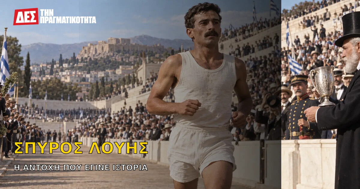 Σπύρος Λούης: ο νερουλάς που έτρεξε 40 χιλιόμετρα και έγινε το πρόσωπο μιας Ελλάδας που διψούσε να πιστέψει · Κεντρική εικόνα · Δες την Πραγματικότητα Σπύρος Λούης: ο νερουλάς που έτρεξε 40 χιλιόμετρα και έγινε το πρόσωπο μιας Ελλάδας που διψούσε να πιστέψει · Κεντρική εικόνα · Δες την Πραγματικότητα