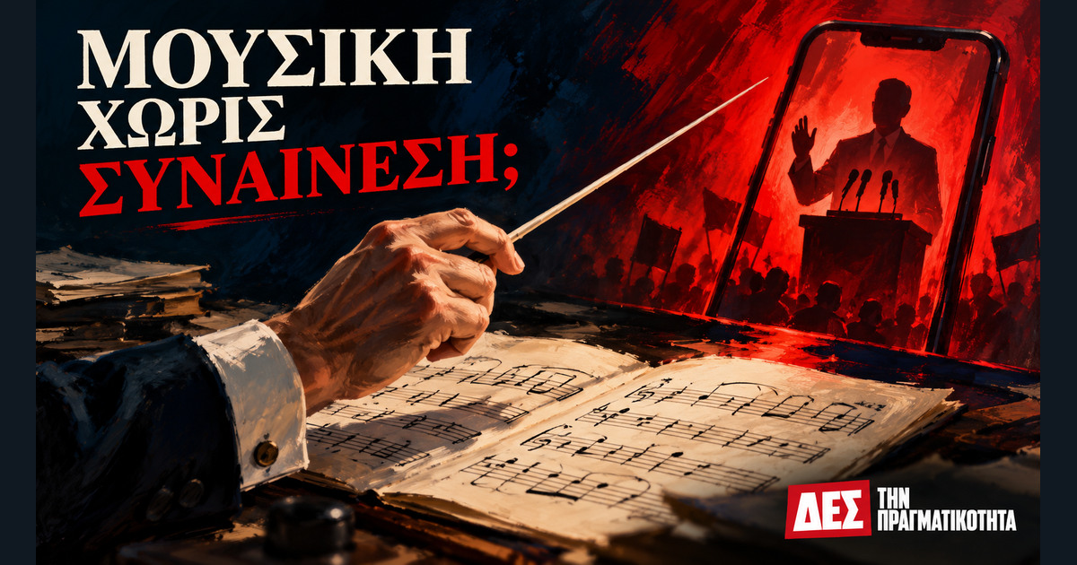 Ξαρχάκος και πολιτικό σποτ: ποιος έχει το δικαίωμα να δανείζεται τη μουσική μας; · συμβολική δημοσιογραφική εικονογράφηση της σχέσης μουσικής και πολιτικής επικοινωνίας · Δες την Πραγματικότητα Ξαρχάκος και πολιτικό σποτ: ποιος έχει το δικαίωμα να δανείζεται τη μουσική μας; · συμβολική δημοσιογραφική εικονογράφηση της σχέσης μουσικής και πολιτικής επικοινωνίας · Δες την Πραγματικότητα